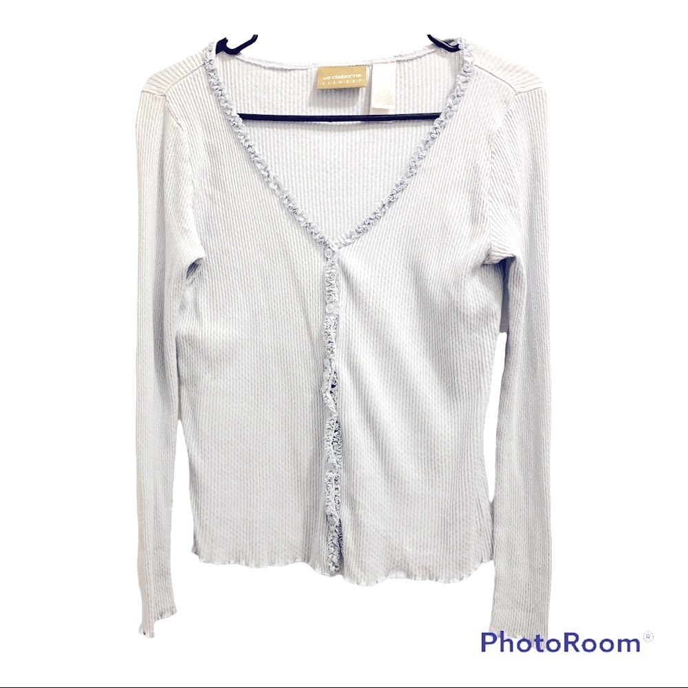Liz Claiborne Light Blue Cardigan Size Small
